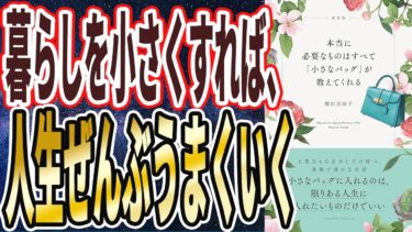 【ベストセラー】「改訂版　本当に必要なものはすべて「小さなバッグ」が教えてくれる」を世界一わかりやすく要約してみた【本要約】【本要約チャンネル※毎日19時更新】